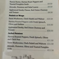 Lunch menu  at Two the Square in Conwy