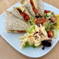 Applewood cheese, tomatoes, and chutney.   at Two the Square in Conwy