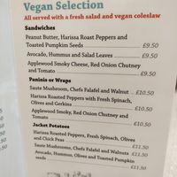 Menu provided in photo at Two the Square in Conwy