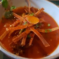 Vegan tortilla soup at Maya Bar and Grill in Helsinki