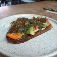 Avo Toast at Lucky Duck Café & Bar in Highgate Hill