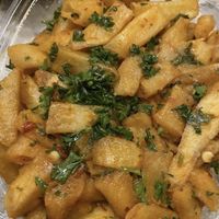Batata hara (spicy potatoes)  at Jafra Mediterranean Restaurant in St Charles