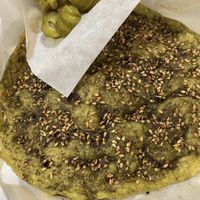 Za’atar manaqish   at Jafra Mediterranean Restaurant in St Charles