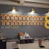 Interior, with dedicated vegan section at Panhandle Cone & Coffee in Moscow