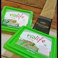 All kinds of vegan cheeses... at Gaia Vegana in Valencia