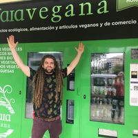 Vegan vending machine at Gaia Vegana in Valencia