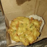 Gorengan with extra rice at Warung Dua Hati in Canggu