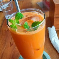 Carrot/ginger/tumeric juice at Warung Dua Hati in Canggu