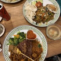 Nasi Campur, Mie Goreng and Carbonara  at Warung Dua Hati in Canggu