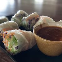 Vietnamese rolls with gochuchang dip  at The Shell Lounge in Koh Phangan