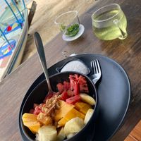Granola bowl with coconut yogurt at The Shell Lounge in Koh Phangan