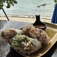 Spring rolls!  at The Shell Lounge in Koh Phangan