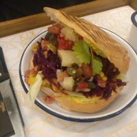 Vegan "chicky" curry pita (menu includes a drink and fries) at Kwat - Kebab With A Twist in Antwerpen