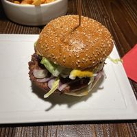“The vegan fake meat burger"  at The Huggy's Bar - Bruxelles 1 in Brussels