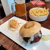 Vegan BBQ burger at The Huggy's Bar - Bruxelles 1 in Brussels