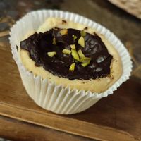 "chocolate cake" which was more of a shortbread with sticky chocolate on top at Coffee Place in Tbilisi