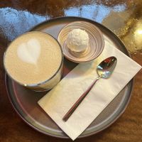 Латте и веган рафаэлка  at Coffee Place in Tbilisi