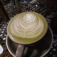 Matcha latte. Not pictured: masala tea at Coffee Place in Tbilisi