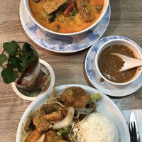 Curry und Reis mit Gemüse  at Manjing Haus in Darmstadt