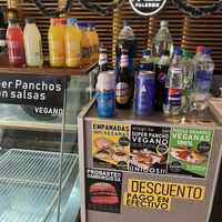 Beer, water, soda, and juice options  at Vegan Palermo in Buenos Aires