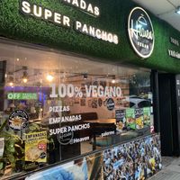 There is also an outside sitting (table for 4)  at Vegan Palermo in Buenos Aires