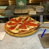 Pizza at Vegan Palermo in Buenos Aires