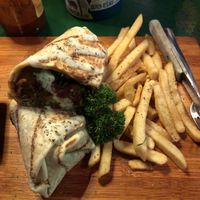 Vegan burrito   at La Taqueria in Bocas Del Toro