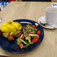 Jacket potato with vegan cheese and falfael at Matchbox Cafe in Northampton