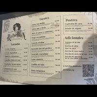 Menú   at Rebelión in Cartagena