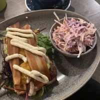 Chuckless & Avocado waffle with Bacon and Mayonnaisee  at Madame Waffle in Lincoln