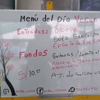 Menú del día at Noqa Vegan in Lima