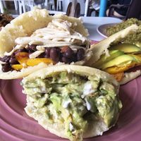 Venezuelan Arepas at Noqa Vegan in Lima