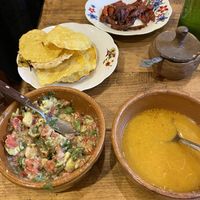 Chilli peppers and self made mix of herb-olive oil   at ART Libreria in San Cristobal De Las Casas