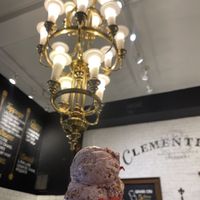 Strawberry crunch photo op  at Clementine's Naughty & Nice Creamery - St. Louis in St Louis