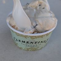 Vegan Ozark Cabin and Tahini chocolate chip at Clementine's Naughty & Nice Creamery - St. Louis in St Louis