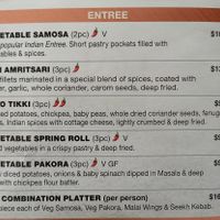 All three vegan entrees are delicious. at Kohlis Waterfront Indian Restaurant in Batemans Bay