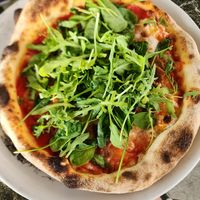 Pizza 1 - homemade mozzarela, v.sausage, fresh arugula at Caprizza in Koper