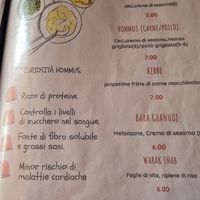 Menu at Hommus Como in Como