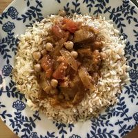 maghmour with rice  at Hommus Como in Como