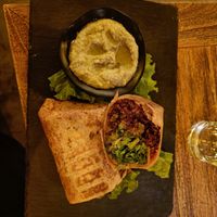 Mexi burrito with hummus at Eco Taste in Gerokgak