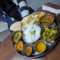 Selection of vegan food at Ms Mistry in Sheffield