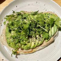 toast de aguacate   at Changos Veganos in Mexico City