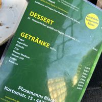 Vegane Pasta, Dessert und Getränke (refill)  at Pizzamanns Black in Bochum