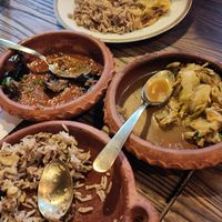 Main course with rice, eggplant and cabbage at Restaurant à la Damaris in Zaltbommel