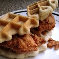 Tofu & waffles at VFT Vegan Fried Tofu - temporarily closed in Mexico City