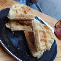 Tofu & waffles at VFT Vegan Fried Tofu - temporarily closed in Mexico City