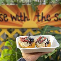 Papaya Bowl in outside seating area  at The Sunrise Shack - Kailua in Kailua