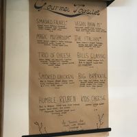 toastie menu  at Grumbling Goose in Belgrave