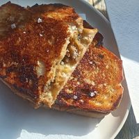 vegan magic mushroom toastie at Grumbling Goose in Belgrave