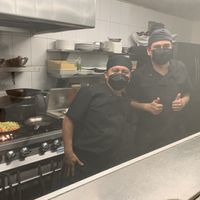 Upon entering you pass the kitchen to get to the courtyard dining area   at Limon in Isla Mujeres